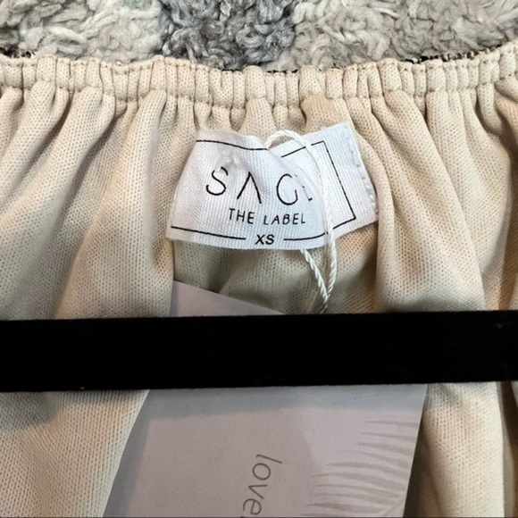 Sage the Label womens XS leopard print short sleeve crop top - Picture 4 of 8